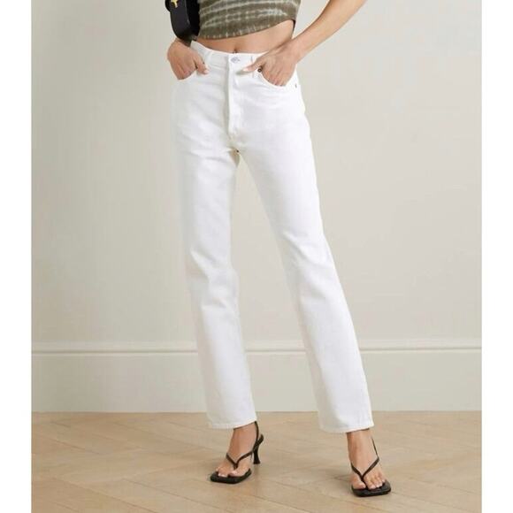 Agolde Nico White Ultra High Rise Slim Fit Button Fly Jeans Women’s Size 29 - Picture 1 of 13